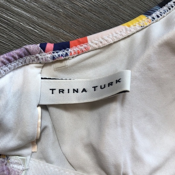 Trina Turk Handkerchief Halter Top Tankini Multicolor Floral Womens Size Small - Picture 6 of 8